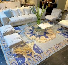 Zara Blue Turkish Handmade Wool Rug